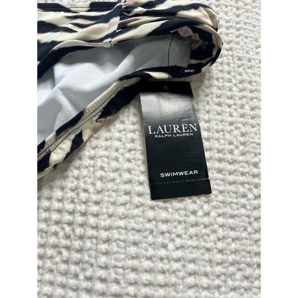 Lauren‎ Ralph Lauren Zebra Print Ruched Swim Bikini Bottoms - Picture 3 of 4